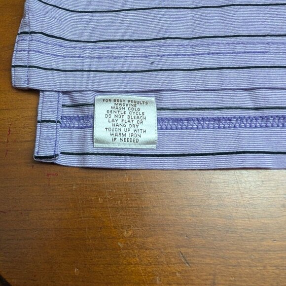 Peter Millar Men's Large Purple Striped Golf Polo Isleworth GC Course Logo Shirt - Picture 13 of 16